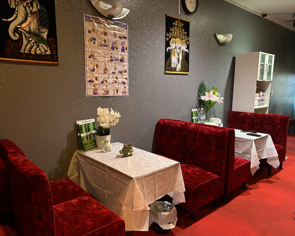 茨城県石岡市旭台のタイ古式マッサージ・エラワンの待合室